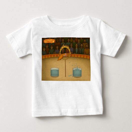 イカの水吹き芸 ベビーTシャツ (正面)