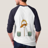 イカの水吹き芸 Tシャツ (裏面)