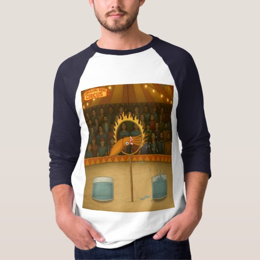 イカの水吹き芸 Tシャツ (正面)