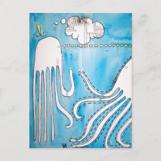 イカの話の郵便はがき1 ポストカード (正面)