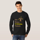 イカれたサル 猿 バナナ おもしろ かわいい Tシャツ (正面フル)
