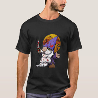 イカれたノーム ハロウィン 女性 ノーム デザイン ホール Tシャツ