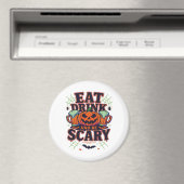 イカれたハロウィンデザイン お洒落なグラフィック マグネット (インサイチュ (食洗機))