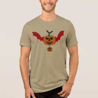 イカれた吸血鬼コウモリカボチャのジャック・オ・ランタン・ハロウィン トライブレンドTシャツ