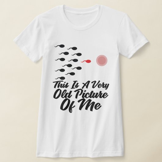 イカれた精子 僕の超昔の写真です ウケる Tシャツ (レイダウン)