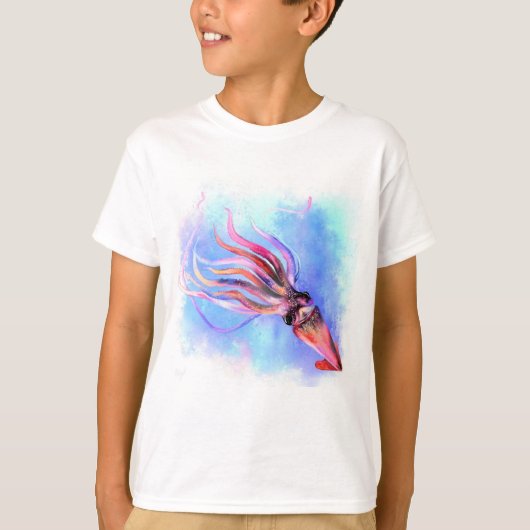 イカカラフルスイミングTシャツ Tシャツ (正面)
