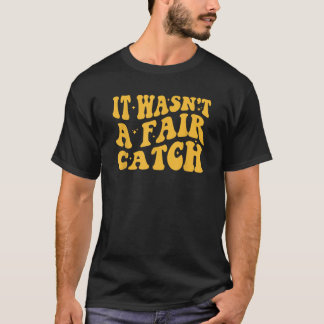 イカサマキャッチ ファニー フットボール キャッチ Tシャツ