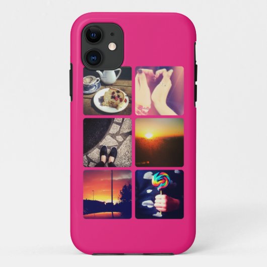 イカスタムンスタグラム写真ホットピンク Case-Mate iPhoneケース (裏面)