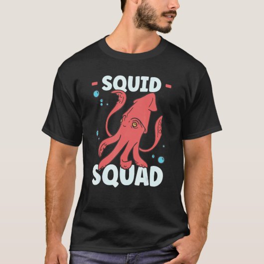 イカタコイカ海洋生物学者3 Tシャツ (正面)