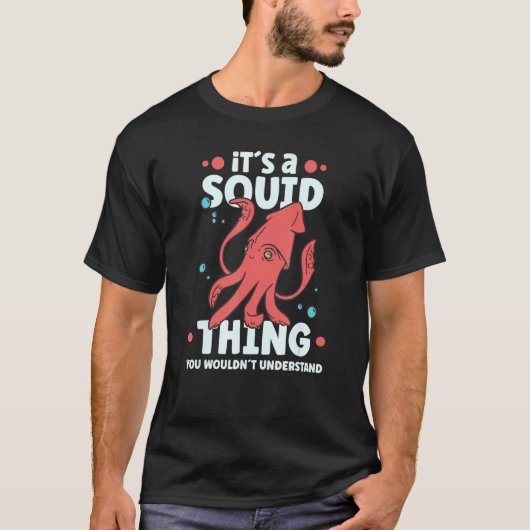 イカタコイカ海洋生物学者5 Tシャツ (正面)
