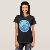 イカダードの窓の魚学校の舷窓 Tシャツ (正面フル)