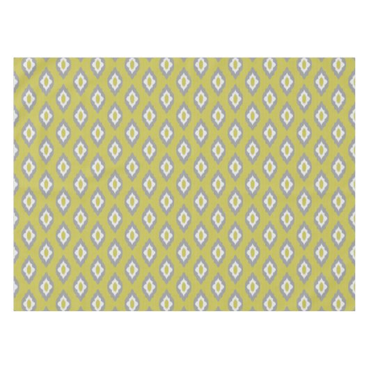 イカットのヴィンテージパターン テーブルクロス (正面(横))