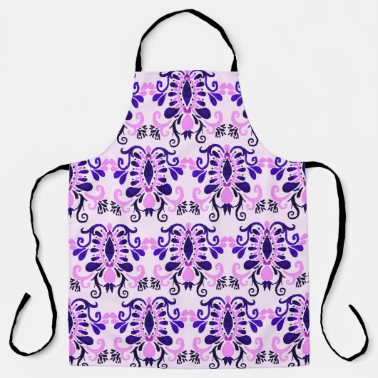 イカットの水色：部族のシームレス エプロン (正面)