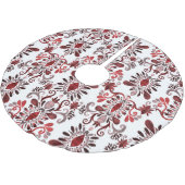 イカットの水色：部族のシームレス。 ブラッシュドポリエステルツリースカート (アングル)