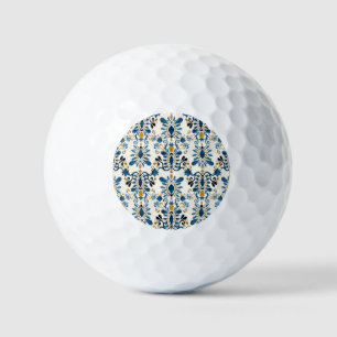 イカットの絞り染め、部族の水色 ゴルフボール