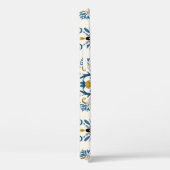 イカットの絞り染め、部族の水色 Case-Mate iPhoneケース (裏面 / 右)