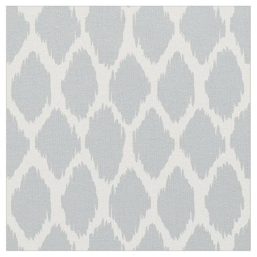 イカットのOgee柔らかい灰色のパターン ファブリック (クローズアップ)