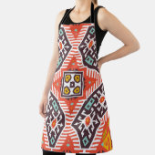 イカットアステカ：民族テクスストライプのチャ エプロン (インサイチュ)