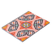 イカットアステカ：民族テクスストライプのチャ ノートブック (左側)