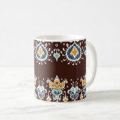 イカットインスピレーション：オリエンタルエレガンス コーヒーマグカップ (正面右)