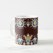 イカットインスピレーション：オリエンタルエレガンス コーヒーマグカップ (正面左)