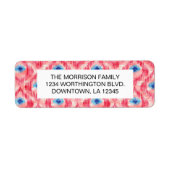 イカットカスタム差出人住所ラベル ラベル (正面)