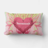 イカットガーリー渦巻形のハート枕 ランバークッション (正面)