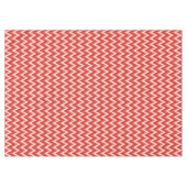 イカットシェブロンストライプ – 錆オレンジと白 テーブルクロス (正面(横))