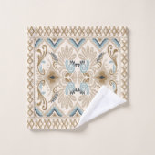 イカットシェブロンペイズリー バスタオルセット (ウォッシュタオル)