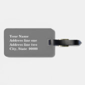 イカットシストライプェブロン – 灰色/灰色、白黒 ラゲッジタグ (裏面横)