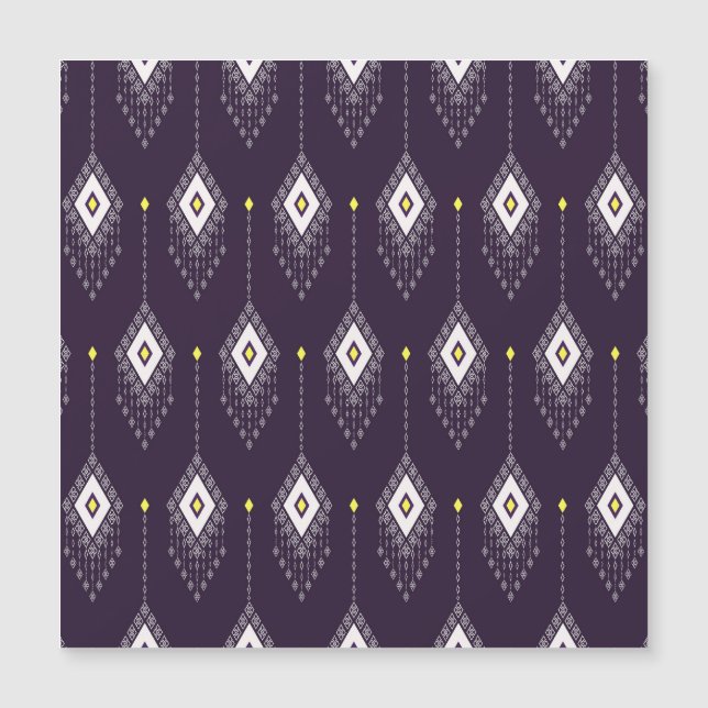 イカットシャンデリア模様：ヴィンテージ繊維デザイン (正面)