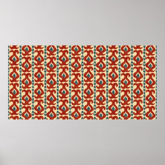 イカットシームレスパターン ポスター (正面)