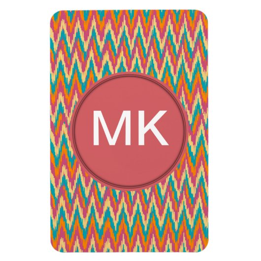 イカットジグザグリデザインスパイスカラー マグネット (縦)