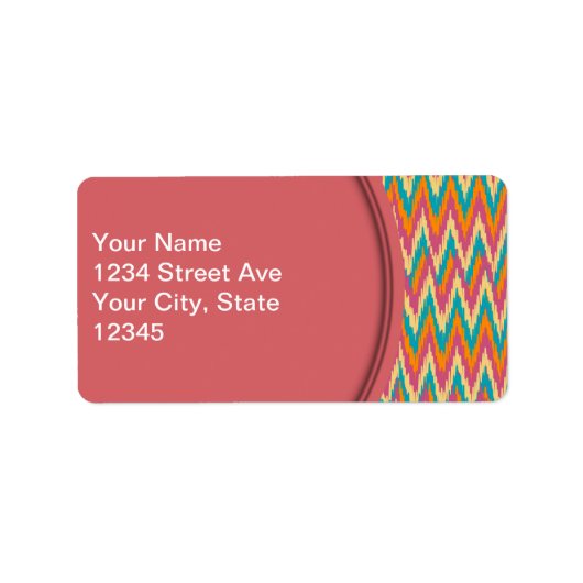 イカットジグザグリデザインスパイスカラー ラベル (正面)