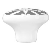 イカットスターパターン – グレー/グレーと白 セラミックノブ (側面)