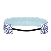 イカットスターパターン – ネイビーブルーとホワイト アスレチックヘッドバンド (裏面)