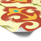 イカットダマスクパターン ポスター (コーナー)