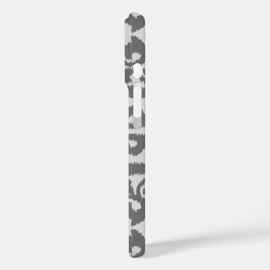 イカットダマスクパターン – ライトグレーとミディアムグレー Case-Mate iPhoneケース (裏面 / 左)