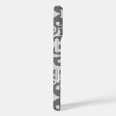 イカットダマスクパターン – ライトグレーとミディアムグレー Case-Mate iPhoneケース (裏面 / 右)