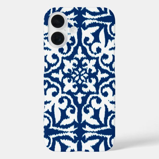 イカットダマスクパターン – Cobalt Blue and White Case-Mate iPhoneケース (裏面)