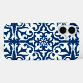 イカットダマスクパターン – Cobalt Blue and White Case-Mate iPhoneケース (裏面 (横))