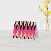 イカットパターン芸術カード カード (黄色い花)