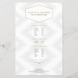 イカットパターン（グレーデザイナーフライヤー） チラシ