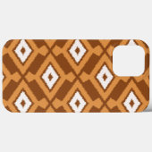 イカットパターン – ブラウン、サビ、クリーム Case-Mate iPhoneケース (裏面 (横))