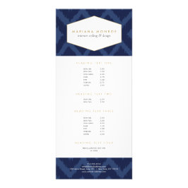 イカットパターン（ブルーデザイナーラックカード） ラックカード