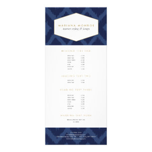 イカットパターン（ブルーデザイナーラックカード） ラックカード