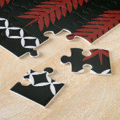 イカットパターン:幾何学的な民族オーナメント ジグソーパズル (側面)