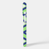 イカットパターン – 緑、藍色、白 Case-Mate iPhoneケース (裏面 / 左)