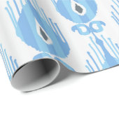 イカットパターン（青と白） ラッピングペーパー (ロールコーナー)