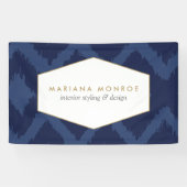 イカットパターン(Blue Designer) 横断幕 (横)